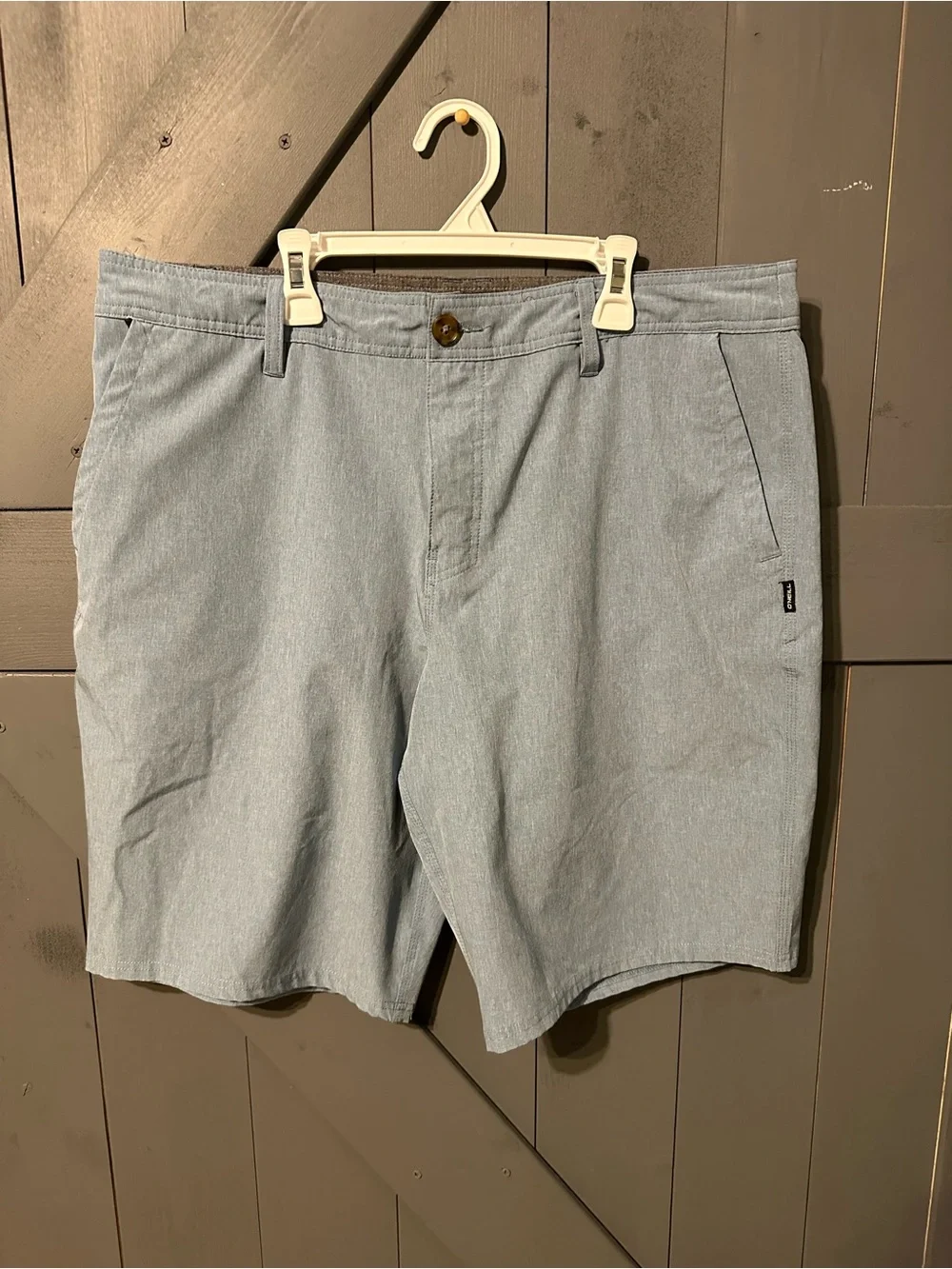 O'Neill Men's Light Gray Hybrid Shorts Size 36